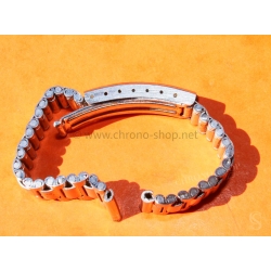 Vintage 70s bracelet 18mm rounded folded links watch Steel band omega Seamaster,Speedmaster,IWC,Enicar
