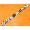 Vintage 70s bracelet 18mm rounded folded links watch Steel band omega Seamaster,Speedmaster,IWC,Enicar