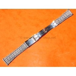 Vintage 70s bracelet 18mm rounded folded links watch Steel band omega Seamaster,Speedmaster,IWC,Enicar