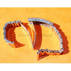 Vintage 70s bracelet 18mm rounded folded links watch Steel band omega Seamaster,Speedmaster,IWC,Enicar