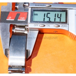 Bracelet acier inoxydable 18mm montres vintage Omega Speedmaster,Seamaster,IWC,Enicar,IWC