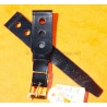 Vintage 1970s military-style pilot watch strap 20/14mm in patinated black faux leather strong vintage character