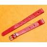 Genuine Ladies leather Red color Racing Rally strap 10mm lugs Swiss watch strap bracelet 1970s
