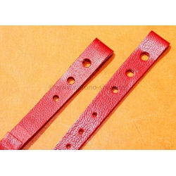 BRACELET RALLY BRACELET RACING PERFORÉ VINTAGE STYLE CUIR ROUGE TROPIC 10mm MONTRES DAMES, MONTRES FEMMES