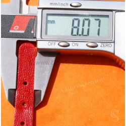 Genuine Ladies leather Red color Racing Rally strap 10mm lugs Swiss watch strap bracelet 1970s
