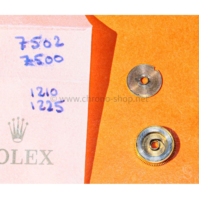 Rolex pièces horlogères 7500,7502 Barillet et Ressort Calibres manuels 1200,1210,1225,1215