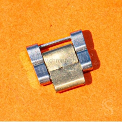 Rolex original rare vintage watch folded link 13mm part steel yellow gold tutone bitons watch bracelet 19/17mm