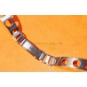 Watch bracelet Stretch Elastic Ladies 16mm Perforated vintage rally,Serge Gainsbourg,racing steel bracelet