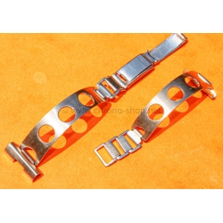 Watch bracelet Stretch Elastic Ladies 16mm Perforated vintage rally,Serge Gainsbourg,racing steel bracelet