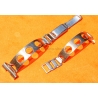 Watch bracelet Stretch Elastic Ladies 16mm Perforated vintage rally,Serge Gainsbourg,racing steel bracelet