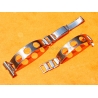 Watch bracelet Stretch Elastic Ladies 16mm Perforated vintage rally,Serge Gainsbourg,racing steel bracelet