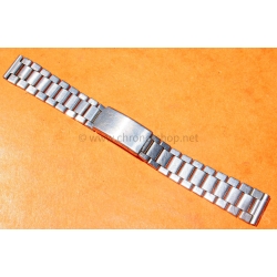 Vintage 70s bracelet 18mm flat folded links watch Steel band omega Seamaster,Speedmaster,IWC,Enicar