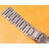 Vintage 70s bracelet 18mm flat folded links watch Steel band omega Seamaster,Speedmaster,IWC,Enicar