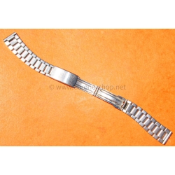 Vintage 70s bracelet 18mm flat folded links watch Steel band omega Seamaster,Speedmaster,IWC,Enicar