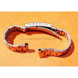 Vintage 70s bracelet 18mm flat folded links watch Steel band omega Seamaster,Speedmaster,IWC,Enicar