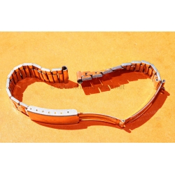 Vintage 70s bracelet 18mm flat folded links watch Steel band omega Seamaster,Speedmaster,IWC,Enicar