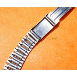 Vintage 70s bracelet 18mm flat folded links watch Steel band omega Seamaster,Speedmaster,IWC,Enicar