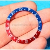 ROLEX 1675 RED BACK VINTAGE 1969 BEZEL INSERT PEPSI RED BLUE GMT MASTER 1675,16750 WATCH INLAY PART