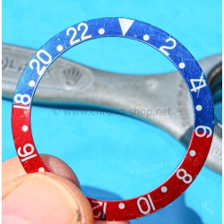 ROLEX 1675 RED BACK VINTAGE 1969 BEZEL INSERT PEPSI RED BLUE GMT MASTER 1675,16750 WATCH INLAY PART
