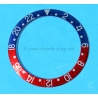 ROLEX 1675 RED BACK VINTAGE 1969 BEZEL INSERT PEPSI RED BLUE GMT MASTER 1675,16750 WATCH INLAY PART