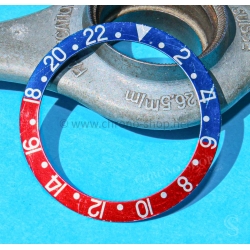 ROLEX 1675 RED BACK VINTAGE 1969 BEZEL INSERT PEPSI RED BLUE GMT MASTER 1675,16750 WATCH INLAY PART