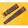 Vintage 1970s military-style pilot watch strap 20/16mm in patinated black faux leather strong vintage character