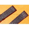 Vintage 1970s military-style pilot watch strap 20/16mm in patinated black faux leather strong vintage character