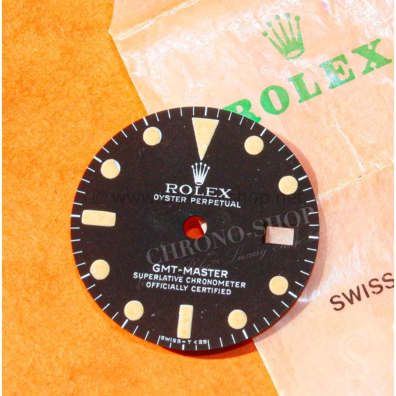 Rolex Vintage GMT Master 1675 index Tritium Matte Black Mark IV watch Dial GMT 1675 Cal auto.1575,1565