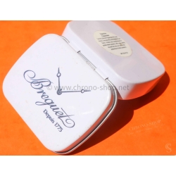 Rare Original Breguet Mini Aluminum Box Breguet Since 1775 White and Blue