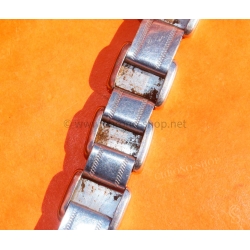 Bracelet extensible montres vintages acier 15mm années 60-70 Breitling,Omega,heuer,Tissot,IWC,Jaeger