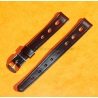 Ladies leather style black color Racing Rally strap 12mm lugs Swiss watch strap bracelet 1970s