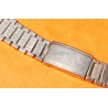 Vintage 70s bracelet 17mm flat folded links watch Steel band Omega,IWC,Enicar,Tissot,Jaeger,Breitling