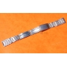 Vintage 70s bracelet 17mm flat folded links watch Steel band Omega,IWC,Enicar,Tissot,Jaeger,Breitling