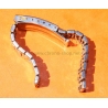 Vintage 70s bracelet 17mm flat folded links watch Steel band Omega,IWC,Enicar,Tissot,Jaeger,Breitling