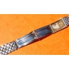 Vintage 70s bracelet 17mm flat folded links watch Steel band Omega,IWC,Enicar,Tissot,Jaeger,Breitling
