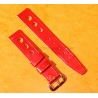BRACELET RALLY BRACELET 16mm RACING PERFORÉ VINTAGE STYLE CUIR ROUGE MONTRES VINTAGE