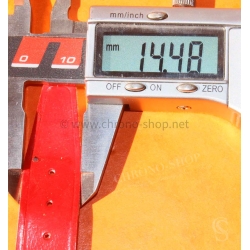 BRACELET RALLY BRACELET 16mm RACING PERFORÉ VINTAGE STYLE CUIR ROUGE MONTRES VINTAGE