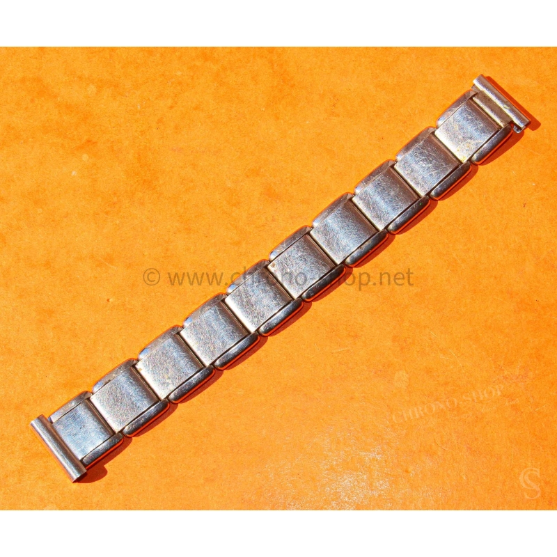 Vintage Watch bracelet Rare 15mm expandable ECBAFLEX steel divers band 50s/60s Breitling,Omega,IWC,Tissot,Tudor