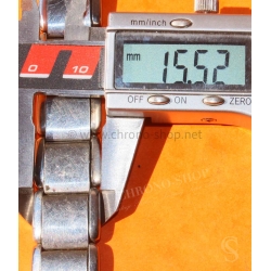 Bracelet extensible ECBAFLEX montres vintages acier 16mm Breitling,Omega,heuer,Tissot,IWC,Jaeger