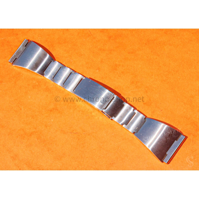 Bracelet vintage incurvé 24mm 70's Acier montres vintages Zenith,Tissot,Heuer,IWC,Breitling,Movado,Enicar,Omega,ZRC