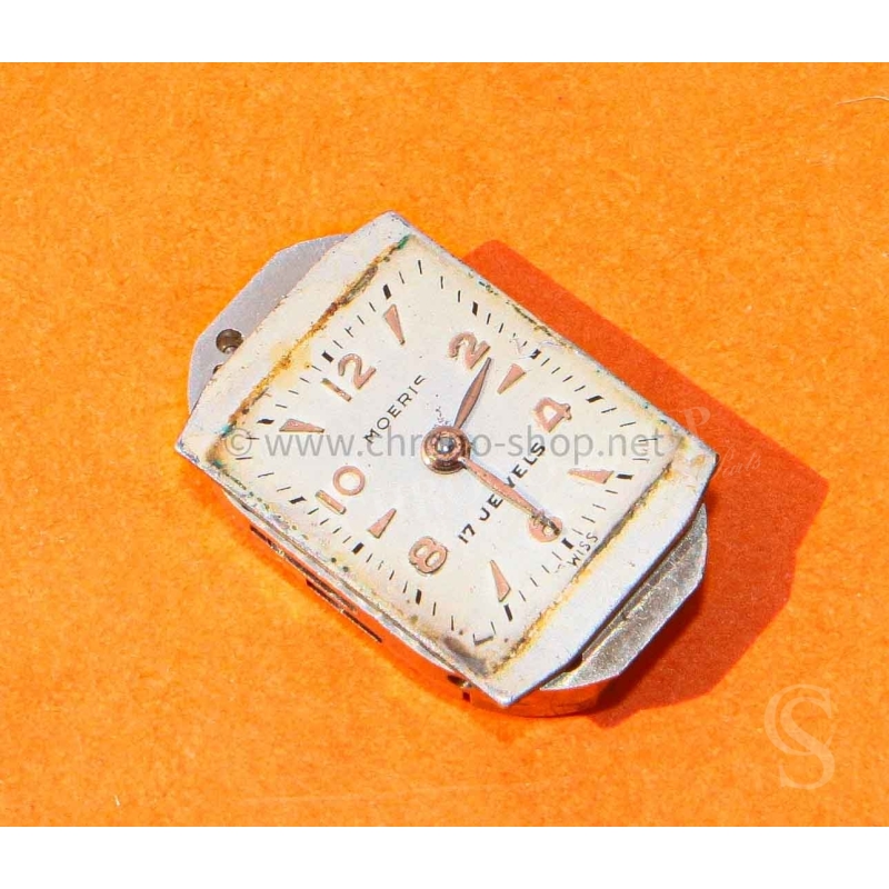 vintage MOERIS dial handset manual-wind caliber 17 rubies jewels ladies antique watches