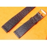 Vintage 1970s military-style pilot watch strap 20/16mm in patinated black faux leather strong vintage character
