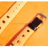 Vintage 24mm racing-style leather watch strap black color bracelet rallye perforations