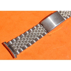 Bracelet jubilée Acier Anses courbes 20mm Montres vintage Heuer,IWC,Omega,Breitling,Vacheron, Jaeger