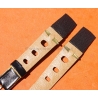 Vintage watch strap 1970s military-style pilot 18mm in patinated black faux leather strong vintage character