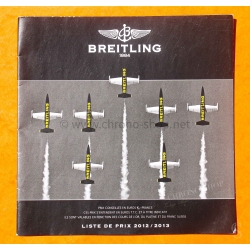 BREITLING PRICE LIST 2012-2013 BROCHURE CHRONOGRAPH NAVITIMER,CHRONOMAT,SUPEROCEAN,COSMONAUT