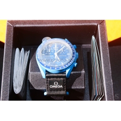 Omega x Swatch MoonSwatch Mission to Neptune SO33N100 Blue Bioceramic Speedmaster Full Set New