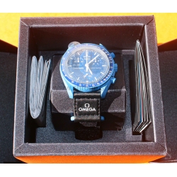Omega x Swatch MoonSwatch Mission to Neptune SO33N100 Blue Bioceramic Speedmaster Full Set New