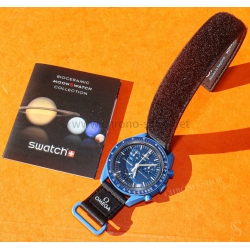 Omega x Swatch MoonSwatch Mission to Neptune SO33N100 Blue Bioceramic Speedmaster Full Set New