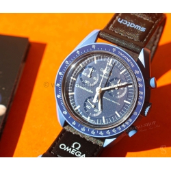 Omega x Swatch MoonSwatch Mission to Neptune SO33N100 Blue Bioceramic Speedmaster Full Set New